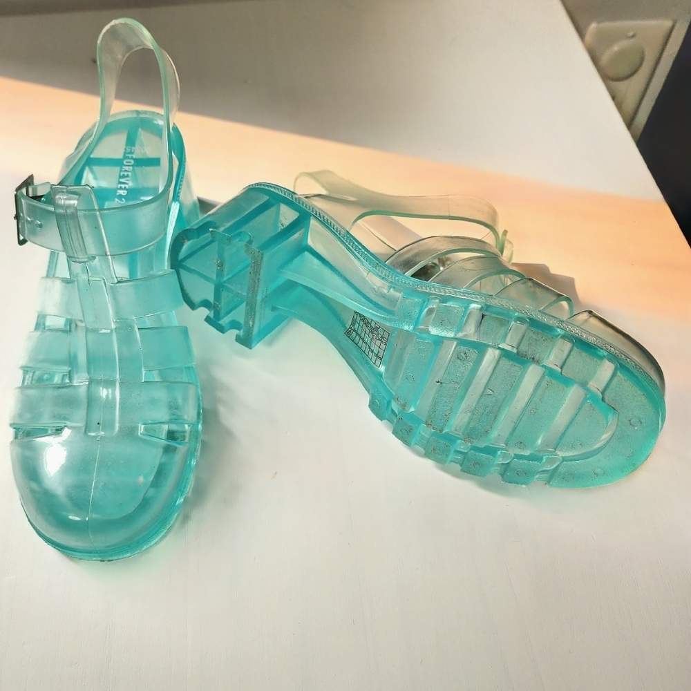 Fisherman Jelly Sandals Forever 21 90s comeback sz. US 6 Summer trendy sandals - Picture 8 of 8